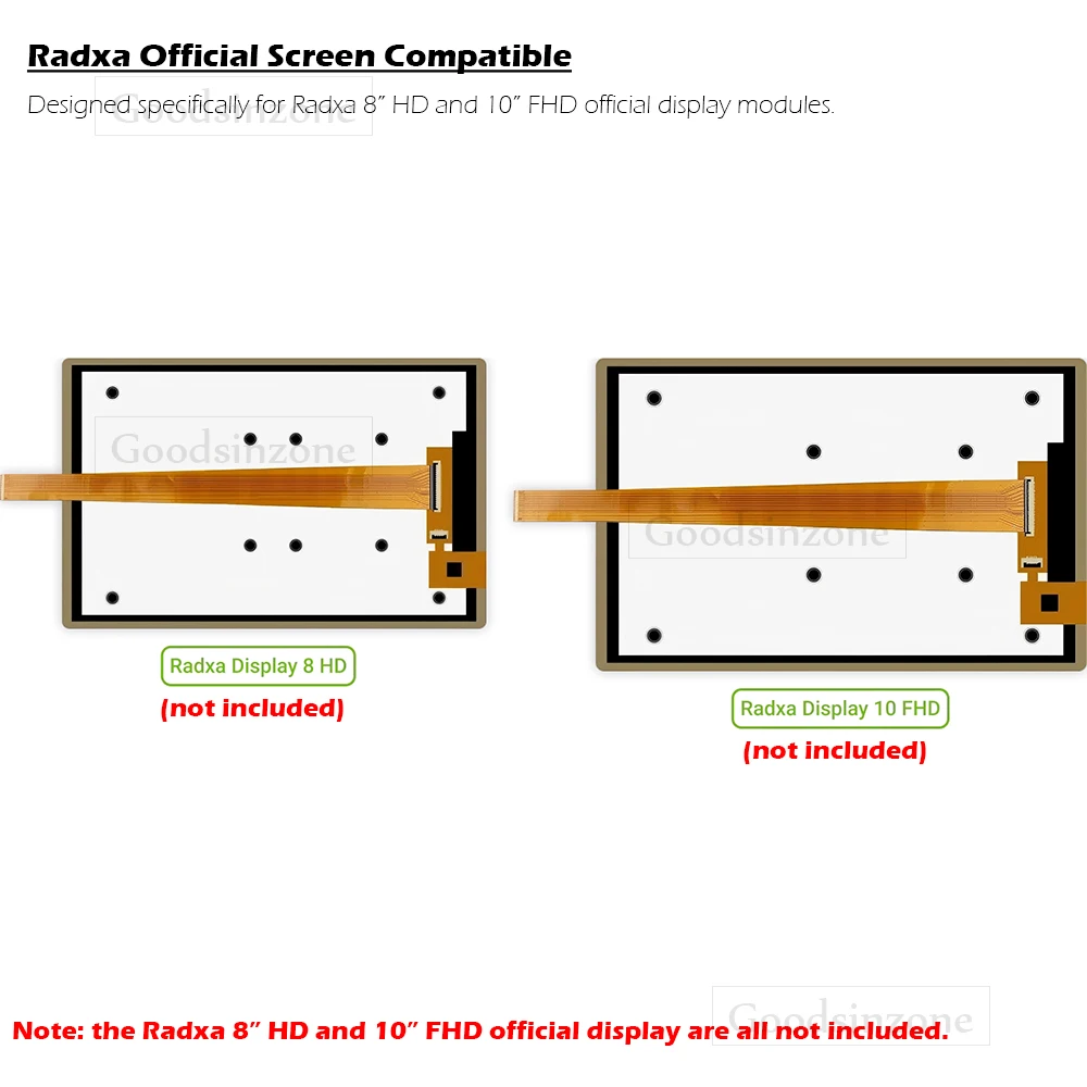 40-Pin 0.5mm to 39-Pin 0.3mm FPC Cable for Radxa Display and Rock 4C+/5A/5B, Cubie A5E,A7A & 8”/10” Screens (200mm Length)