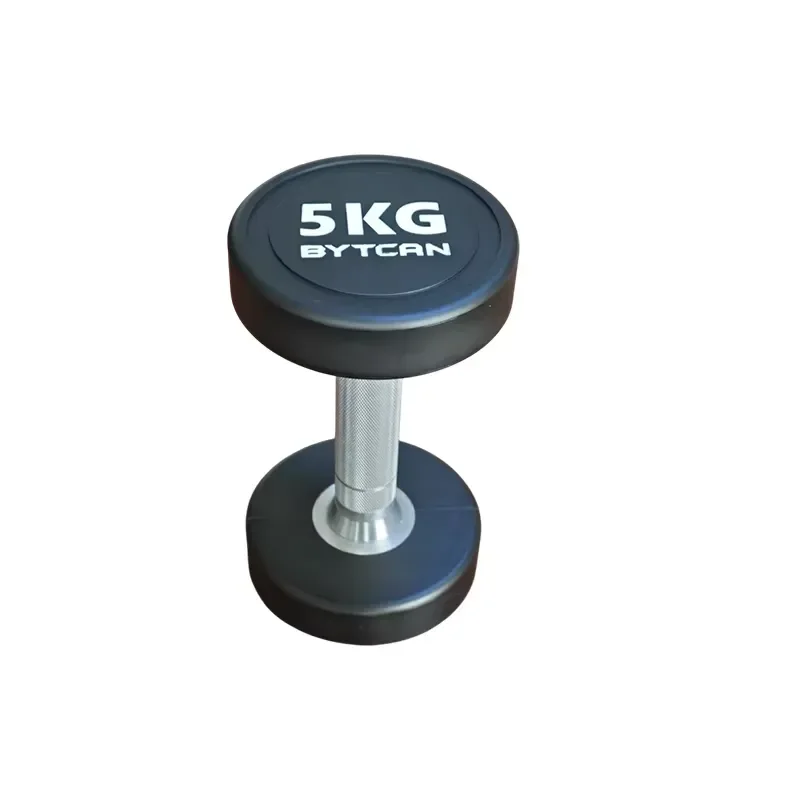 Personalized Head Polyurethane Dumbbell Set 2.5kg-50kgs 5lb-110lb Black Durable Comfortable Fitness Equipment for Home Gym