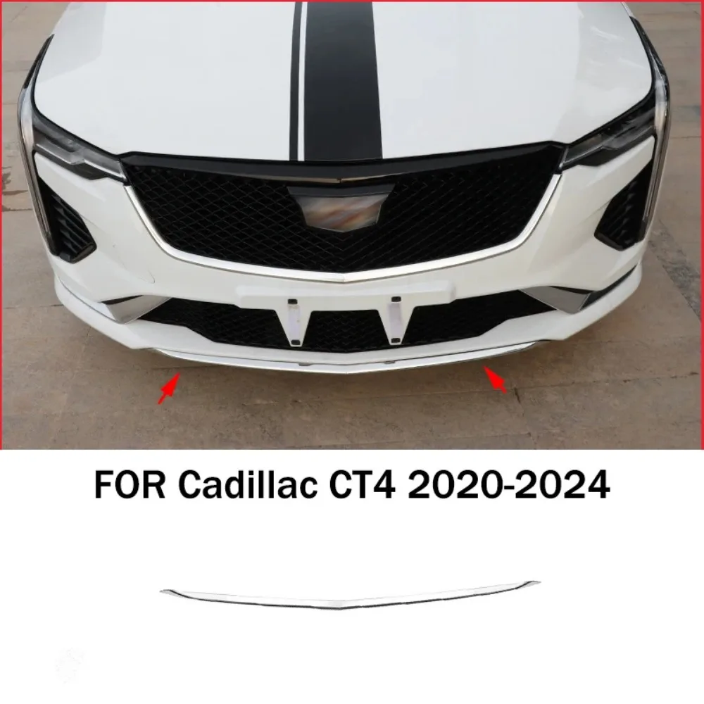 

Car Accessories For Cadillac CT4 2020-2024 Stainless Steel Chrome Front Bumper Lip Cover Protect Molding Strip Trim