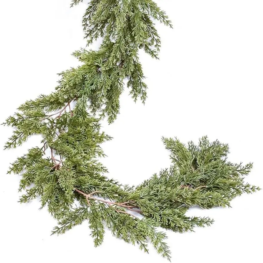 

Artificial plant Long vines New Year green Christmas Pine tree Wreath Home festival Outdoor Garden wreath Party Decor DIY gift