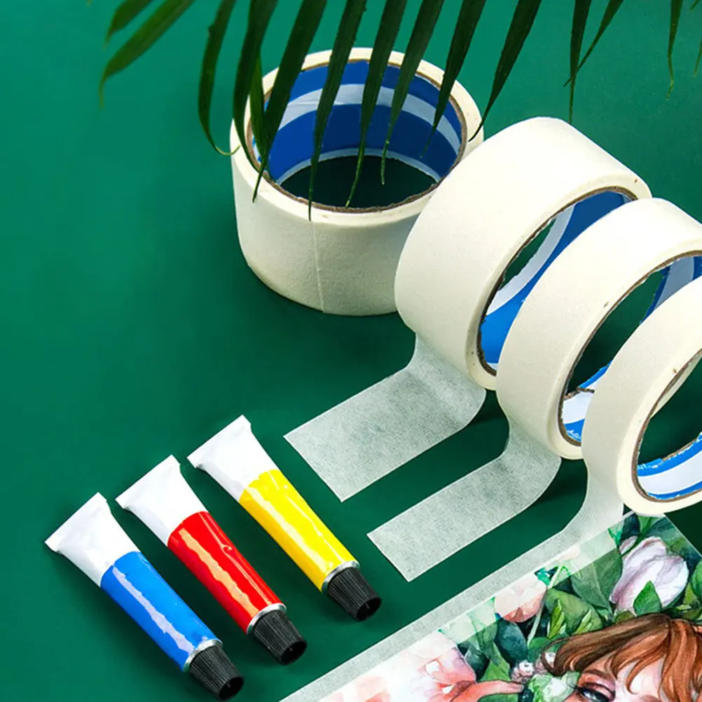 4 Rolls Masking Tape Multifunctional Strong Adhesive Writable for Painting DIY Crafts Art Painter Tape Writable Tapes