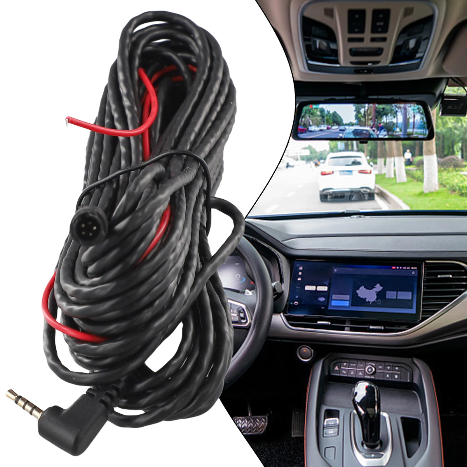 Cable Extension Cable 5-pin 10 Meters 9.5m Recorder Extension Cable Dash Cam Extension Cable Plastic 100% Brand New