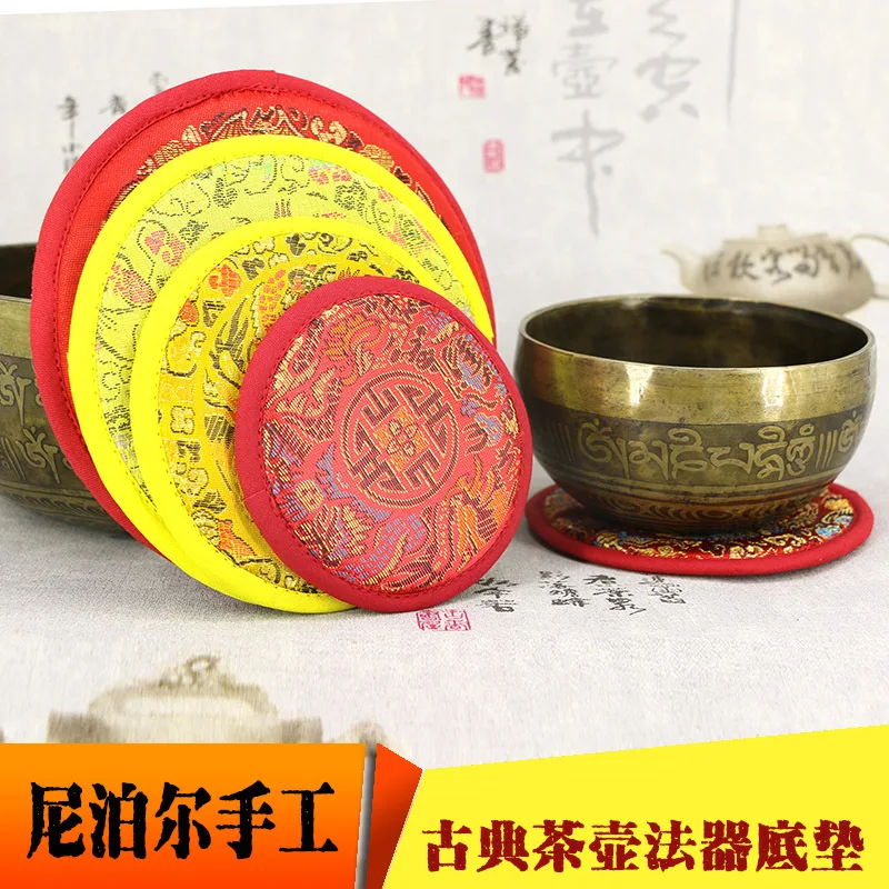 Wholesale Dharma-Vessel Bottom Mat Yoga Decoration Nepal Handmade Sound Bowl Mat Zen Teapot Mat Buddha Sound Bowl Base