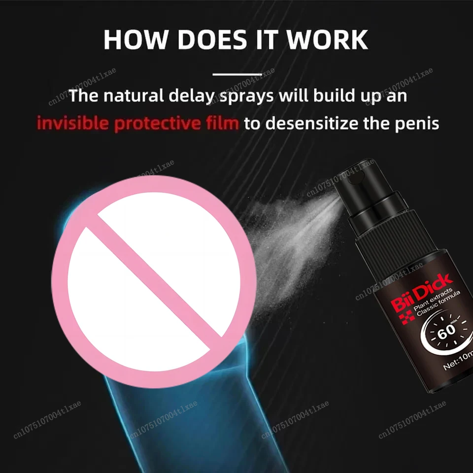 Male Penile Delay spray for External Use Long lasting 60 minutes Anti premature ejaculation Fast Erectile Product for Adults