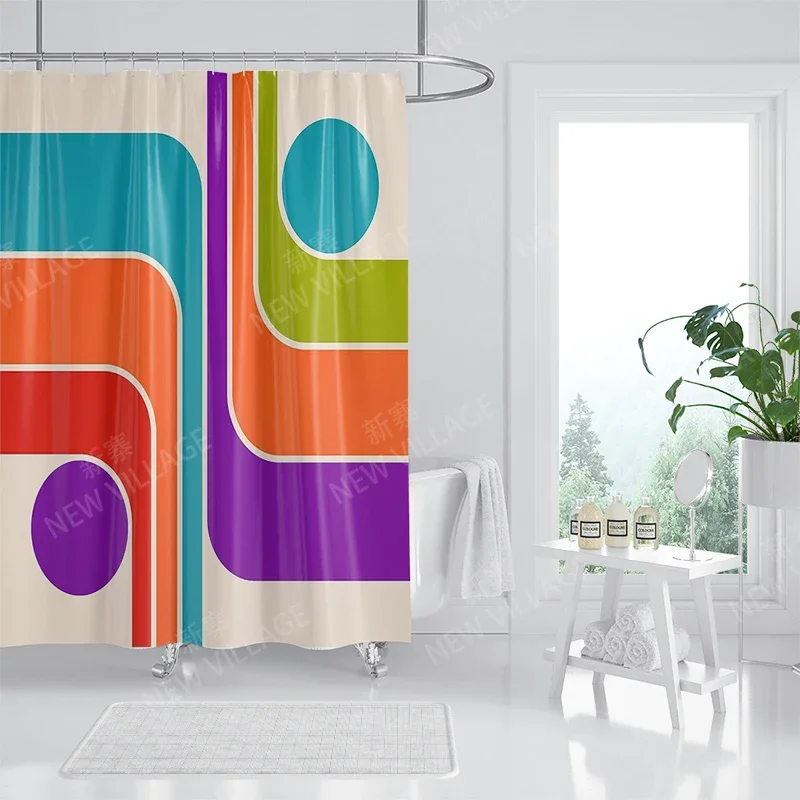 Waterproof fabric shower curtains Bathroom curtain accessories Bath curtain for shower 180x200 240*200 boho decoration abstract