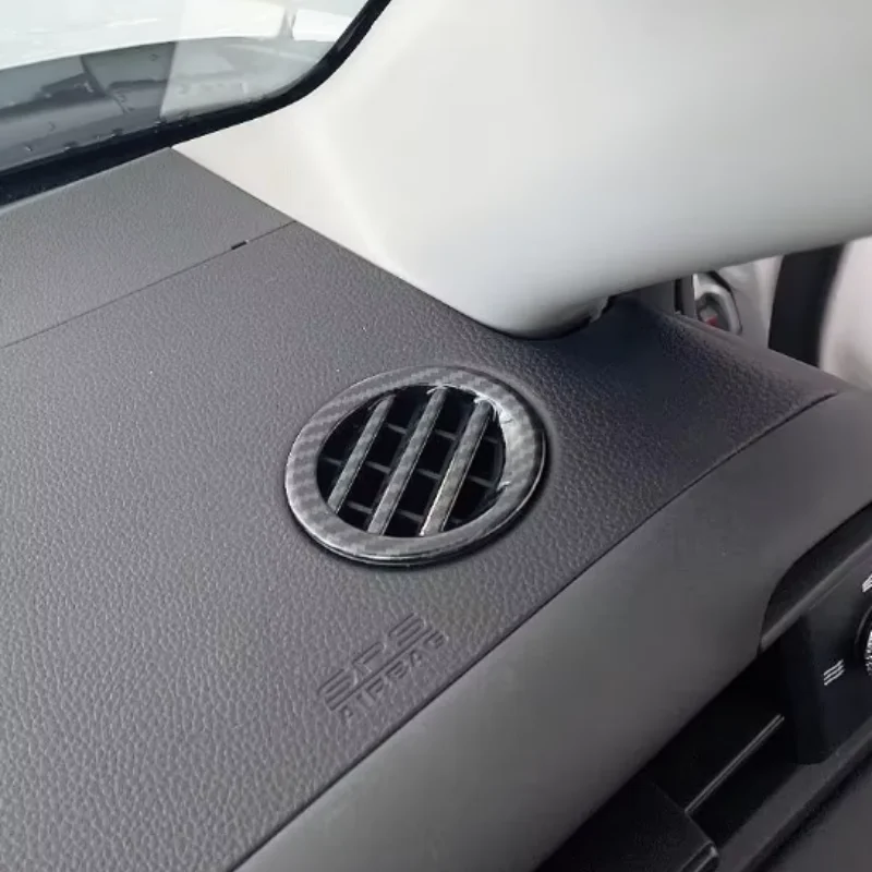 2PCS ABS Carbon fiber Wood Grain Red Silvery Upper Air Outlet Ring Frame Trim Cover For Honda XRV HR-V/e:SN1 2022 2023 Car Acces