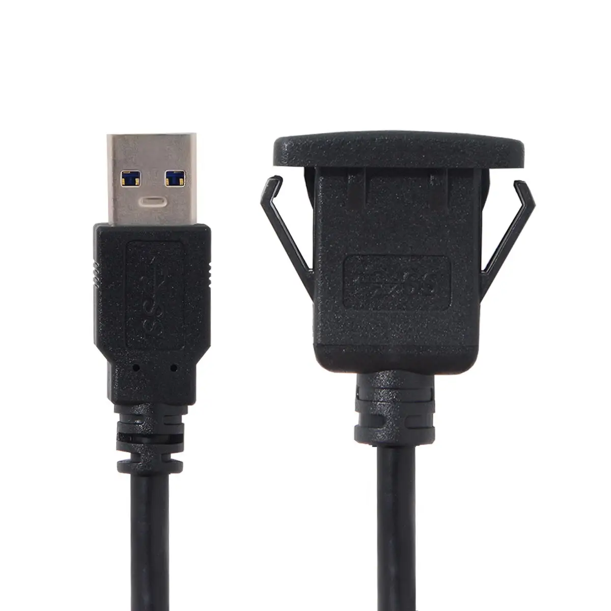 CYDZ 1 м водонепроницаемый один удлинитель USB 3,0 с защелкой, Автомобильный Кабель AUX для панели приборной панели