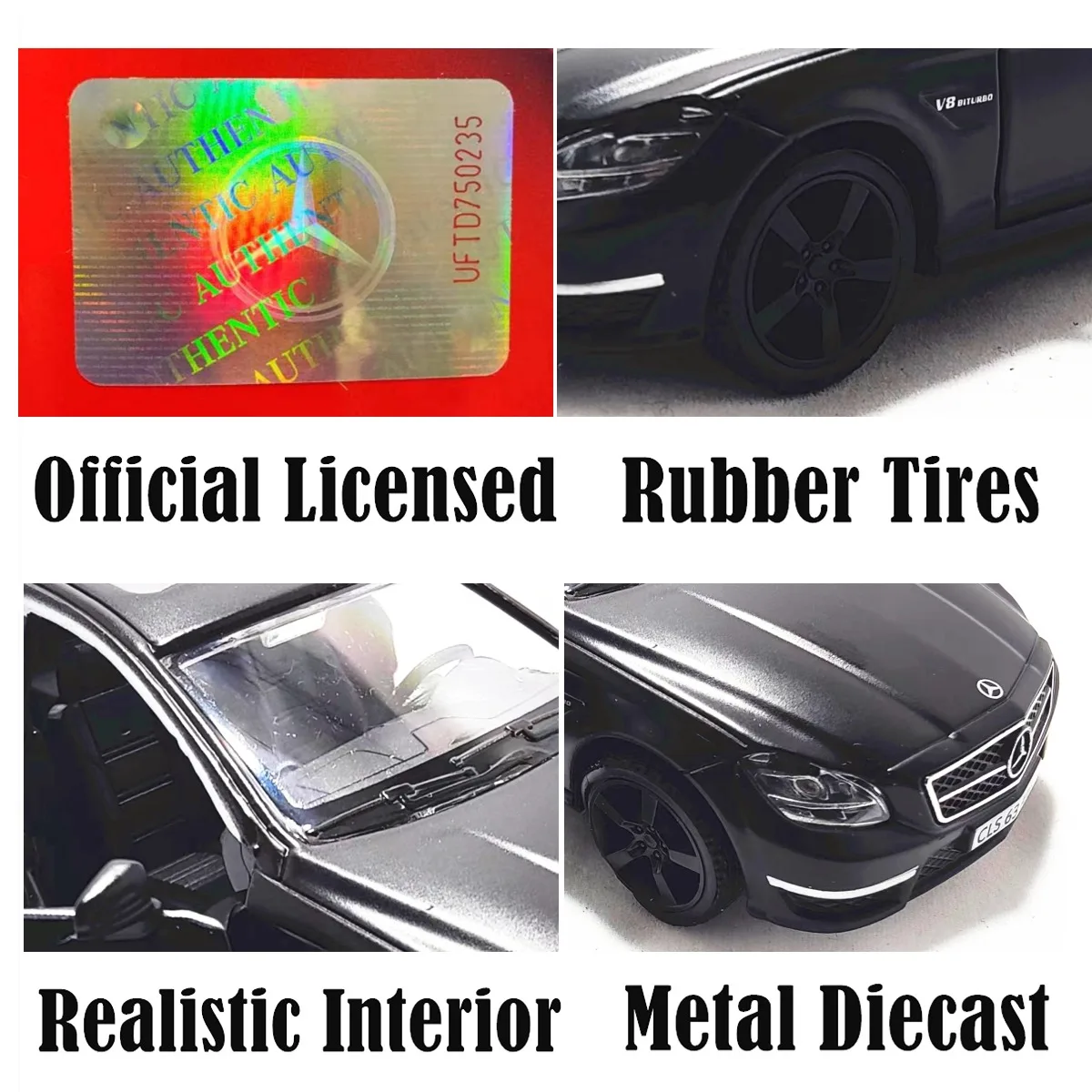 1:36 Car Model Mercedes CLS63 AMG Scale Metal Diecast Replica Home Office Miniature Art Vehicle Hobby Decoration Kid Boy Toy