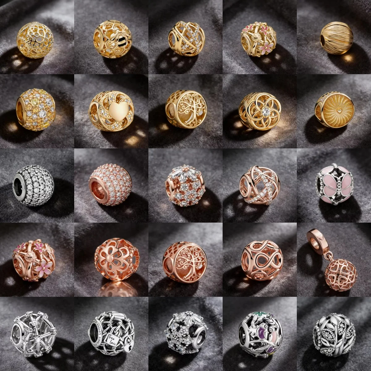 S925 Silver DIY Simple Hollow Tree of Life Round Spaced Beads Suitable for European Snake Bracelets, Women's Jewelry Gifts