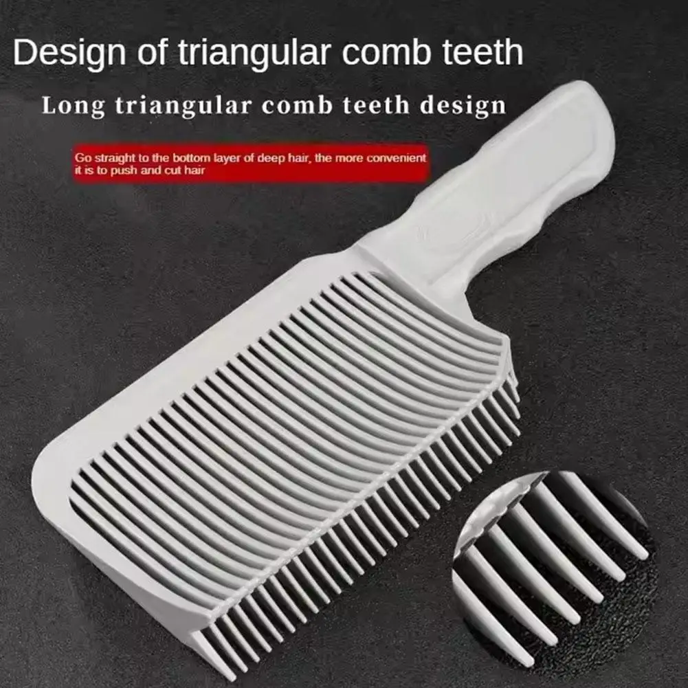 Fading Comb Professional Barber Clipper Blending Flat Top Hair Cutting Comb For Men Heat Resistant Fade Brush Salon Styling Tool