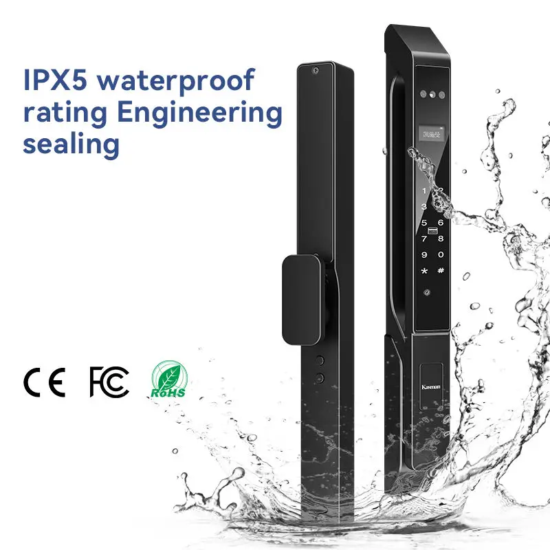 STLF Source PRICE أقفال رقمية ذكية رفيعة قفل باب منزلق من الألومنيوم الإسرائيلي الخارجي للأجهزة الذكية