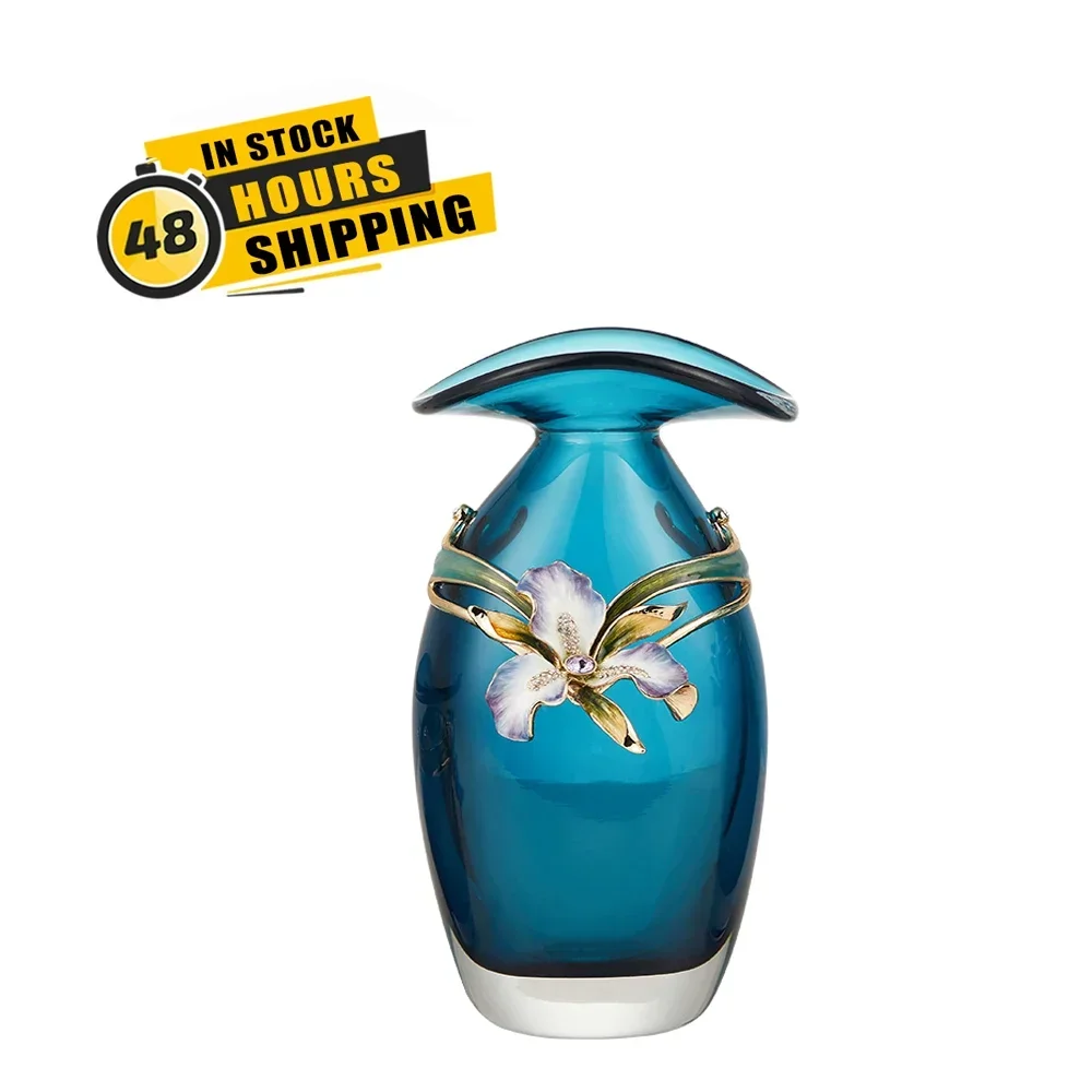 IN STOCK Enamel Art Handmade decorative bottle nordic small coloured glass flower vases Filigree Cloisonne