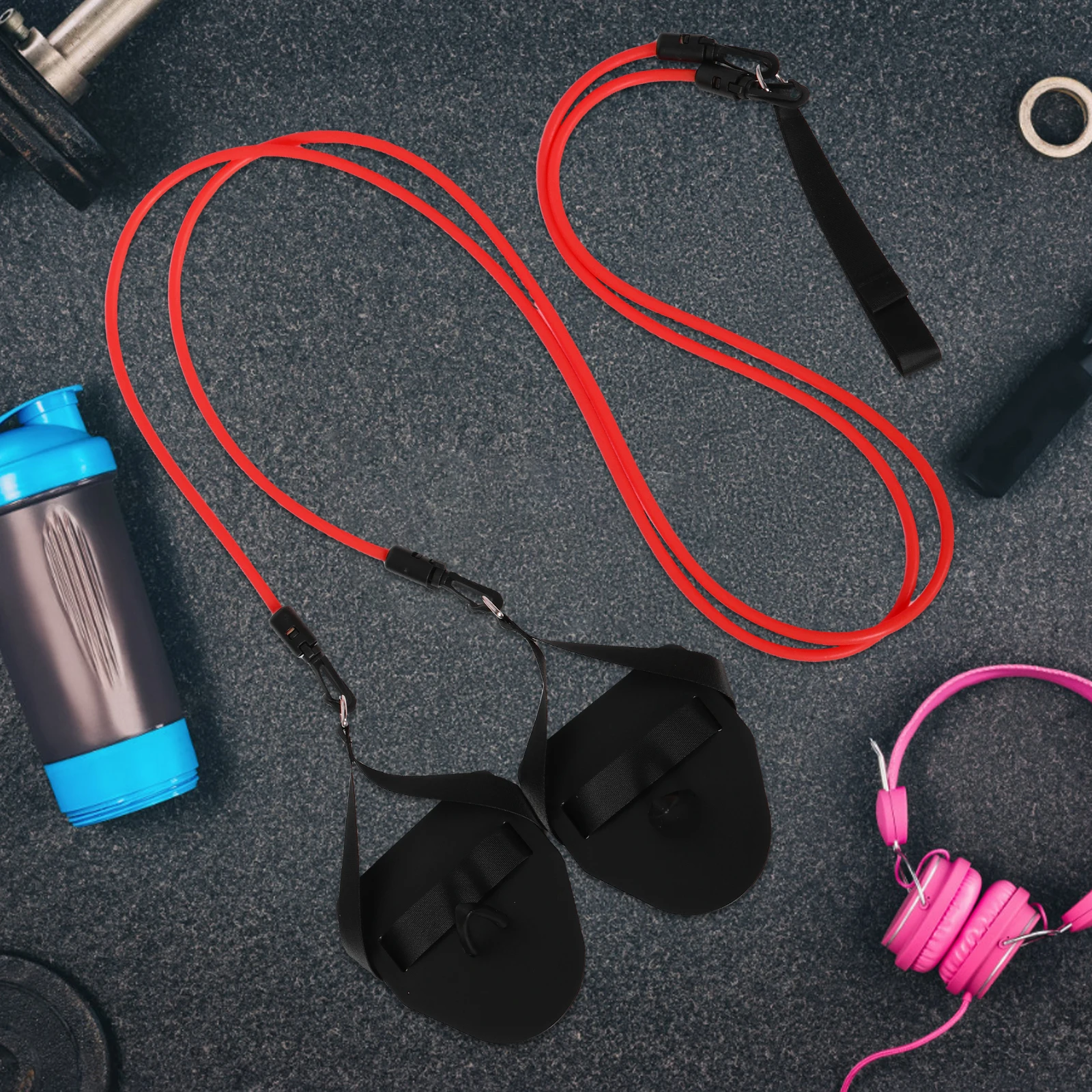 

2pcs Swimming Resistance Bands Enhanced Water Sensation Muscle Strength Training Gear For Full-Body Workouts Hand