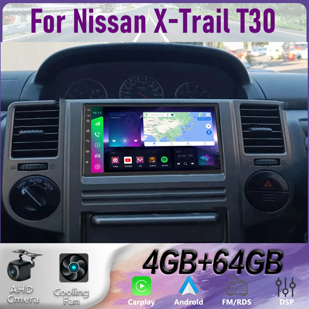 

GPS-навигатор 7 дюймов для Nissan X-Trail T30, беспроводной CarPlay, Android 15, автомобильная магнитола, Wi-Fi, GPS-навигация, Google Maps, 4-64 ГБ
