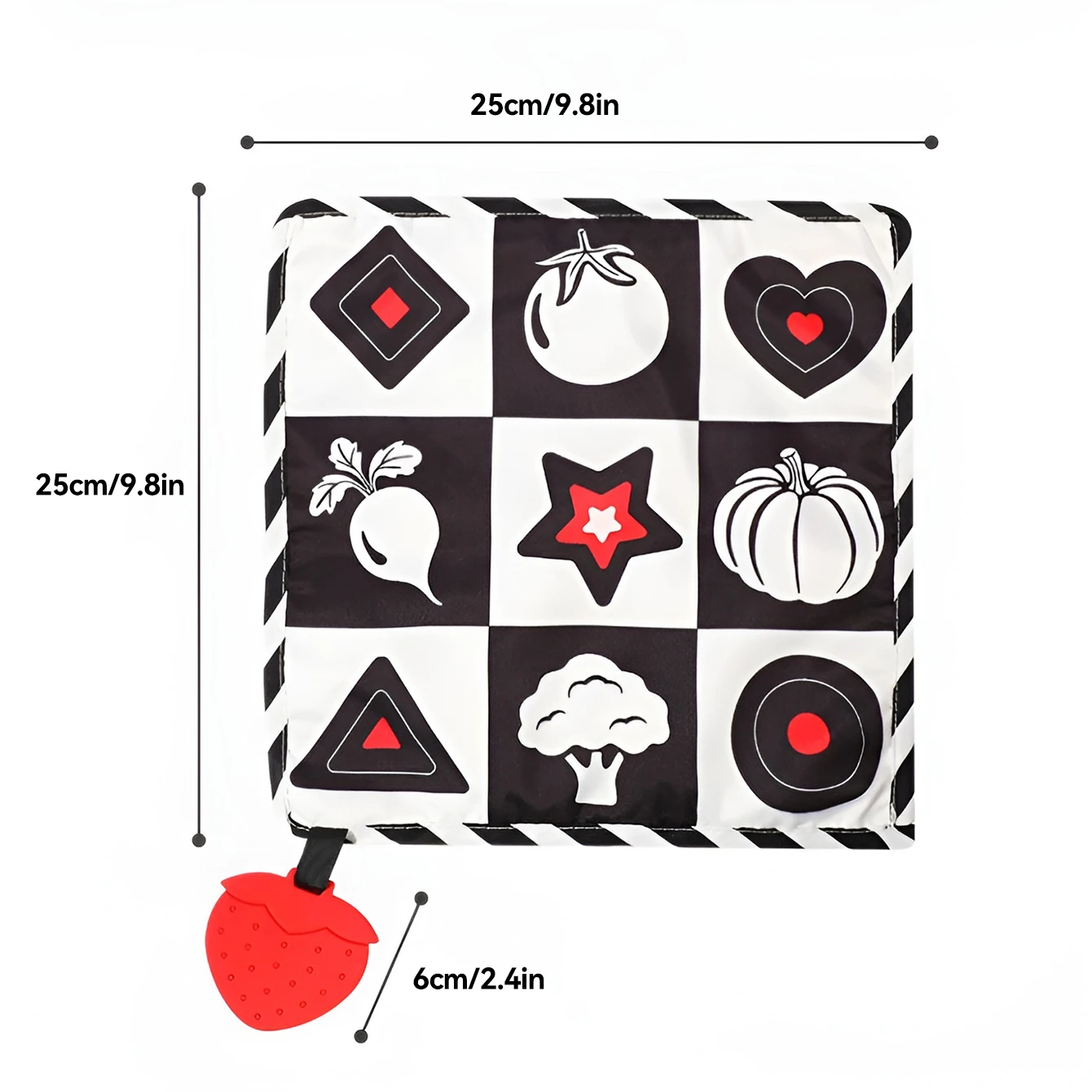 Baby Handtuch Sound Papier Sound Stoff Buch mit Beißring Träne nicht gebrochen frühe Bildung Puzzle Praxis Farbe Erkenntnis Stoff