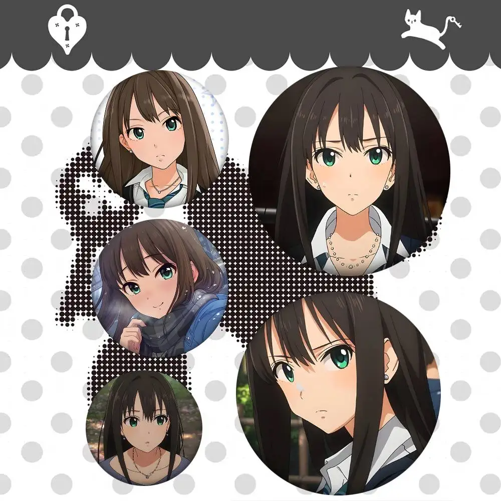 1pc Rin Shibuya Anime Characters Cartoon Style Badge Brooches On Backpack Decoration Round Enamel Pins For Accessorys