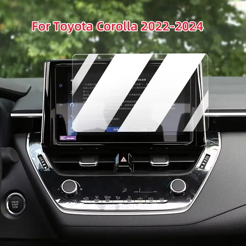 

For Toyota Corolla 2022-2024 LCD screen Anti Fingerprint Glare 9H Tempered Glass Car Navigation Screen Protector Film Refit