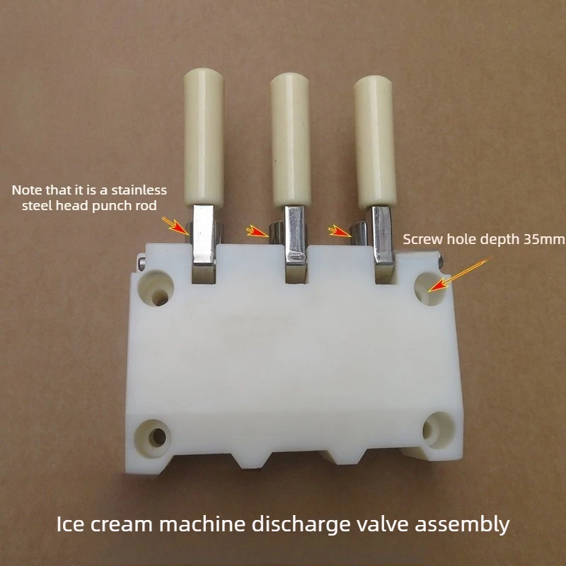 Ice Cream Machine Accessories Discharge Valve Assembly Ice Cream Machine Outlet Valve Stainless Steel Head