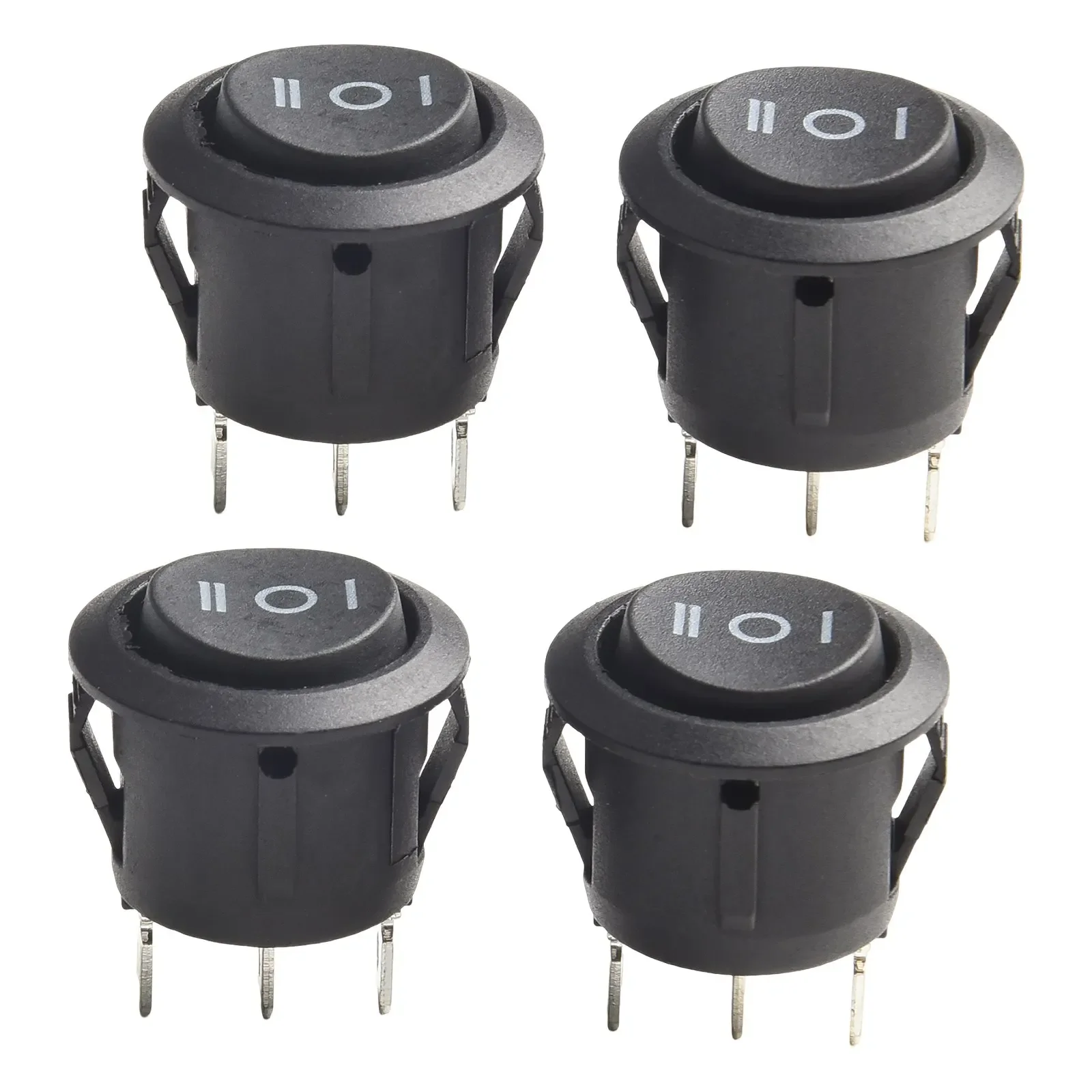 10A 125V Rocker Switch 3 Pin Rocker Switch Quick Connect Terminals Round Toggle Switch Versatile Usage Easy Panel Mount