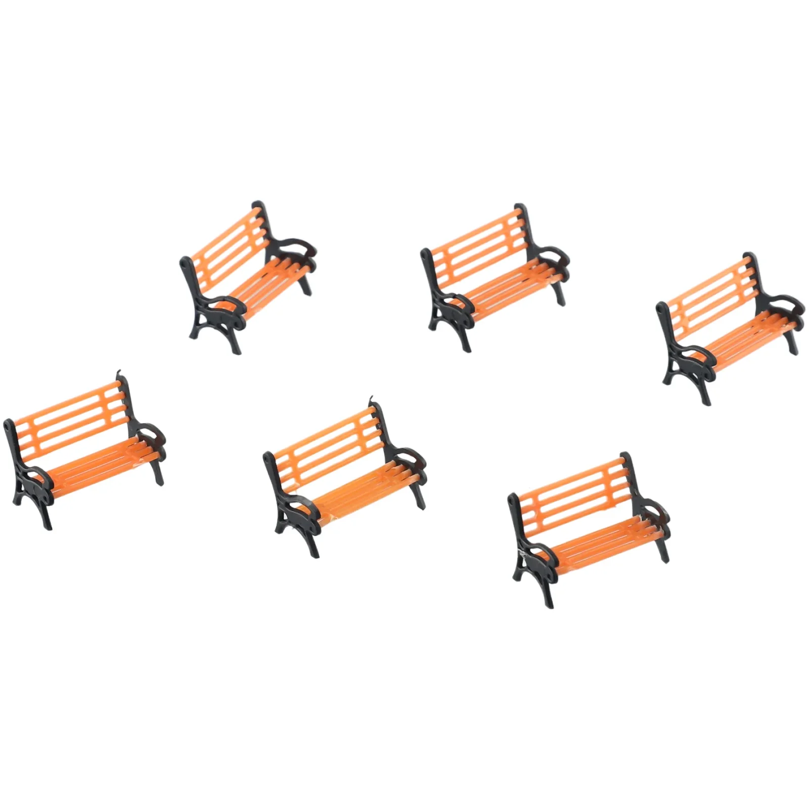 10pcs Park Bench Model Park Railway Layout Landscape Simulation Bench Decoration Outdoor Landscape Garden Scene Decoration