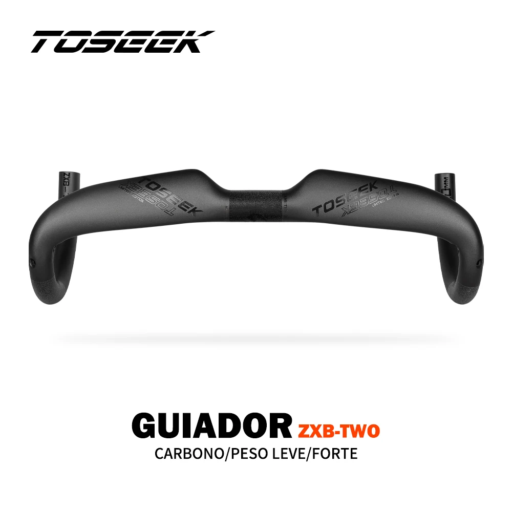 TOSEEK-Carbon Road Bike Guiador, UD Matt Roteamento Interno, guiador de bicicleta, ZXB-TWO, 400mm, 420mm, 440mm