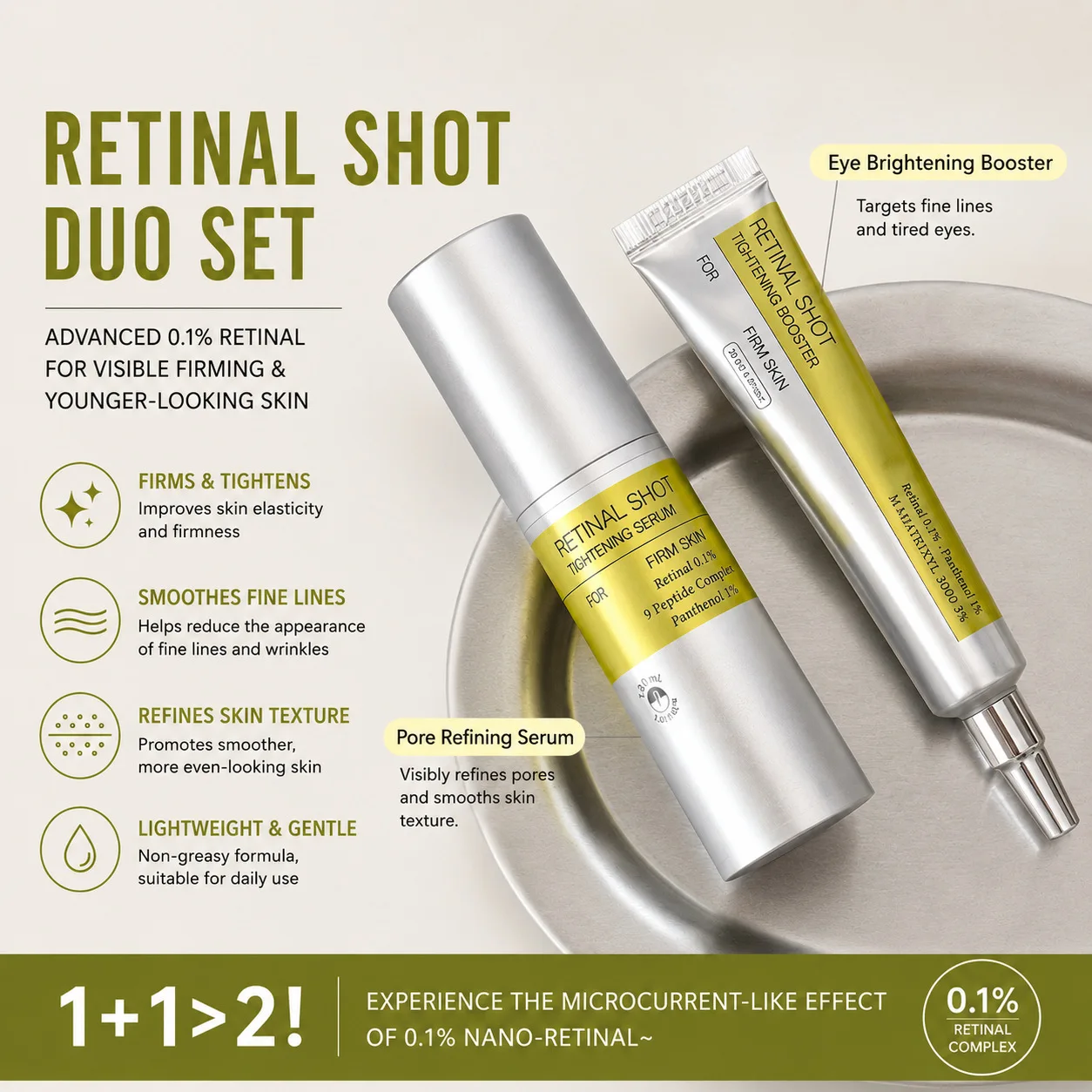 Celimax Retinol Serum Reduces Fine Lines Retinal Shot Booster Eye Cream Tightening Moisturizes Firms The Skin And Dark Circles