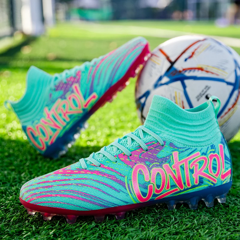 

Original Men Soccer Shoes Professional TF/FG Football Shoes Grass Indoor Training Unisex Non-Slip Football Field Boots