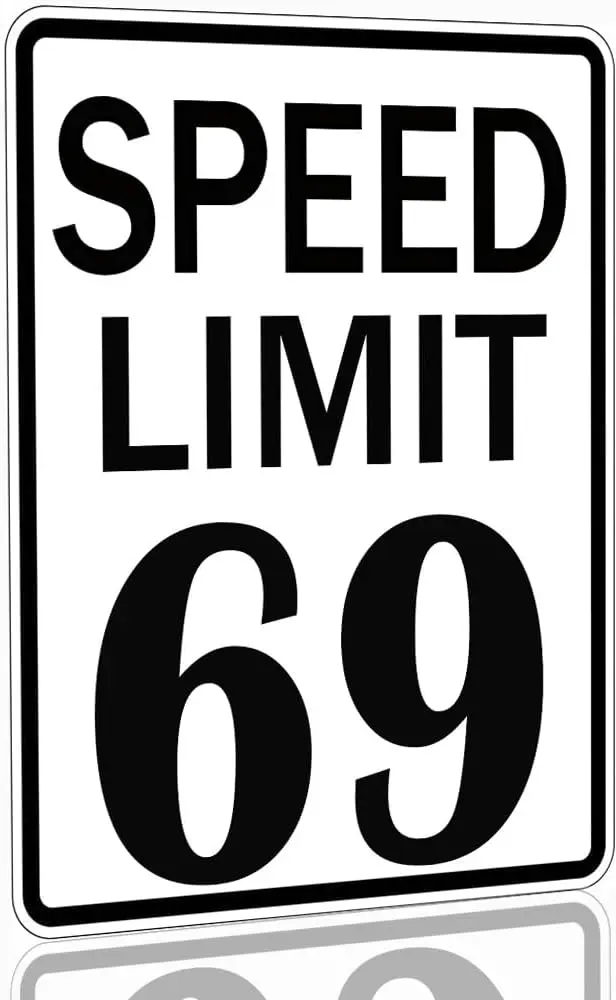 Speed Limit 69 Sign Street For Bedroom Vintage Metal Funny Signs Road Signs Cool Posters For Guys  --Tin Sign