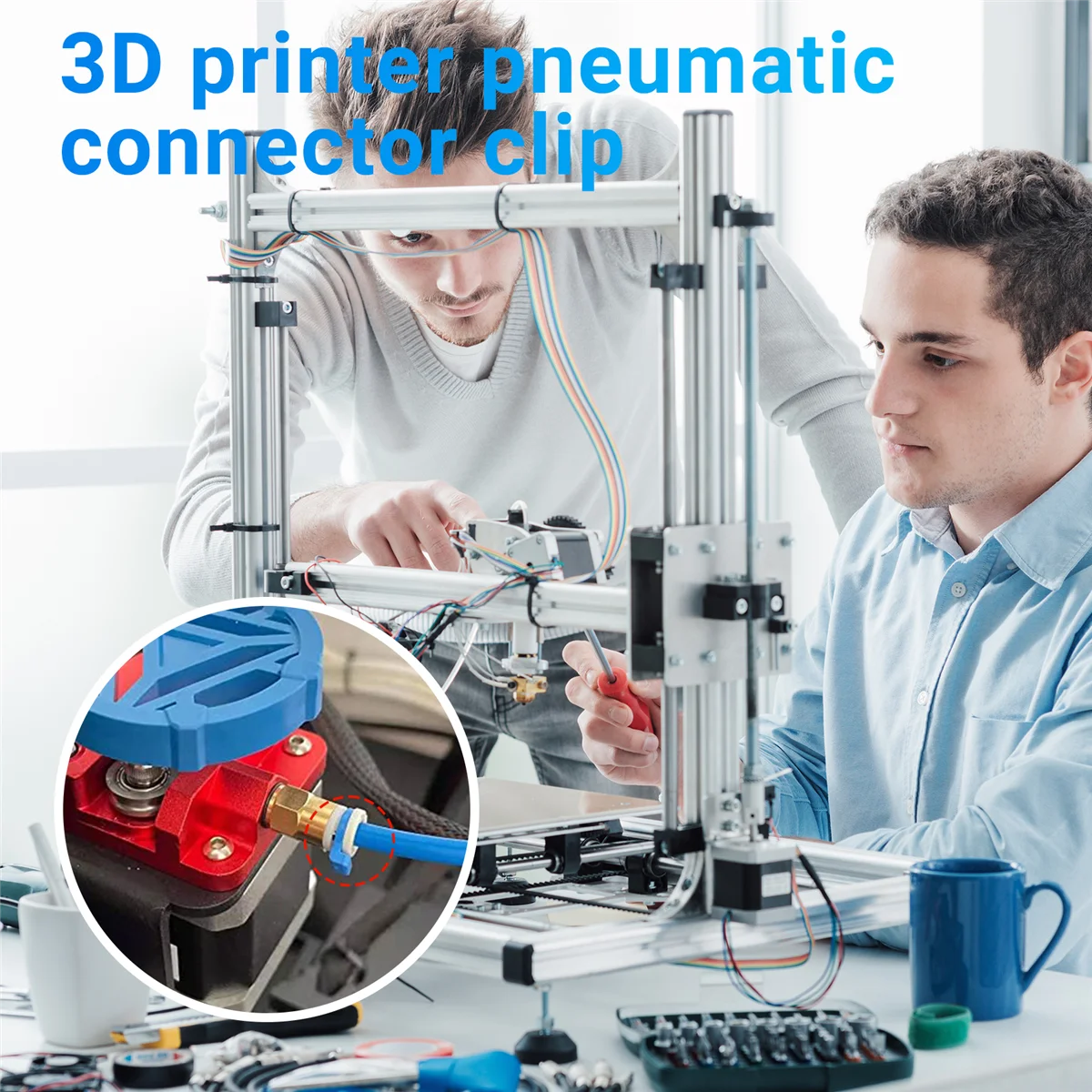 A98T3D Printer Pneumatic Connector Clip Is Suitable for PC4-01, PC4-M6, KJH04-M6, PC4-M5 Pneumatic Connector(20 Pcs)