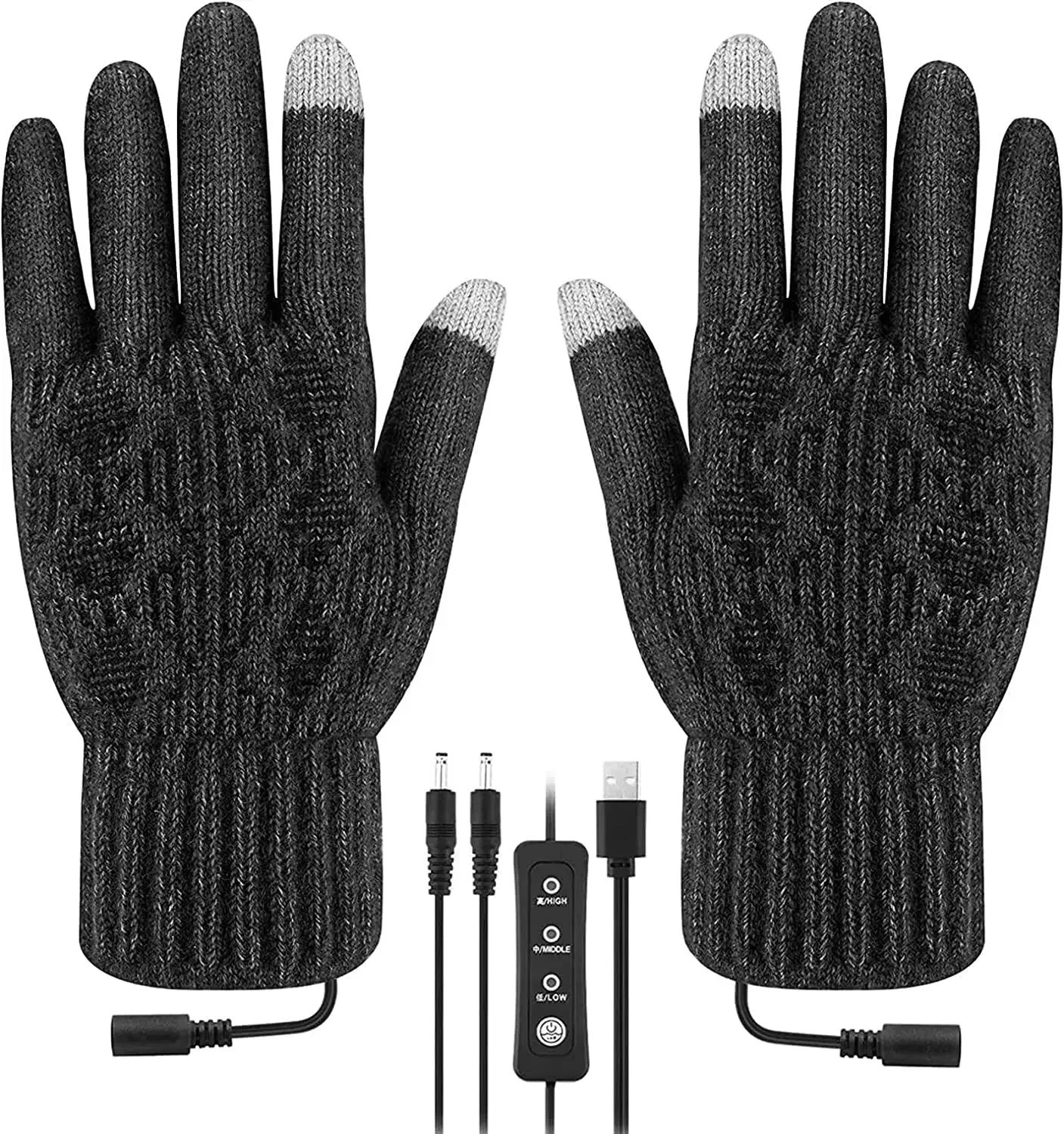 IN STOCK Warming Electric Long Heated Gloves Rechargeable Battery Touch Screen Winter Outdoor Usb Ski  Motorcycle Heated Gloves