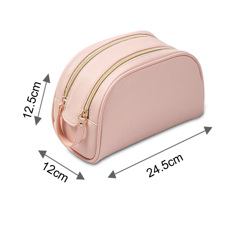 Large-Capacity Makeup Bag Leather Cosmetic Bag Women Multifunction Toiletries Organizer Portable Travel Waterproof Storage Cases