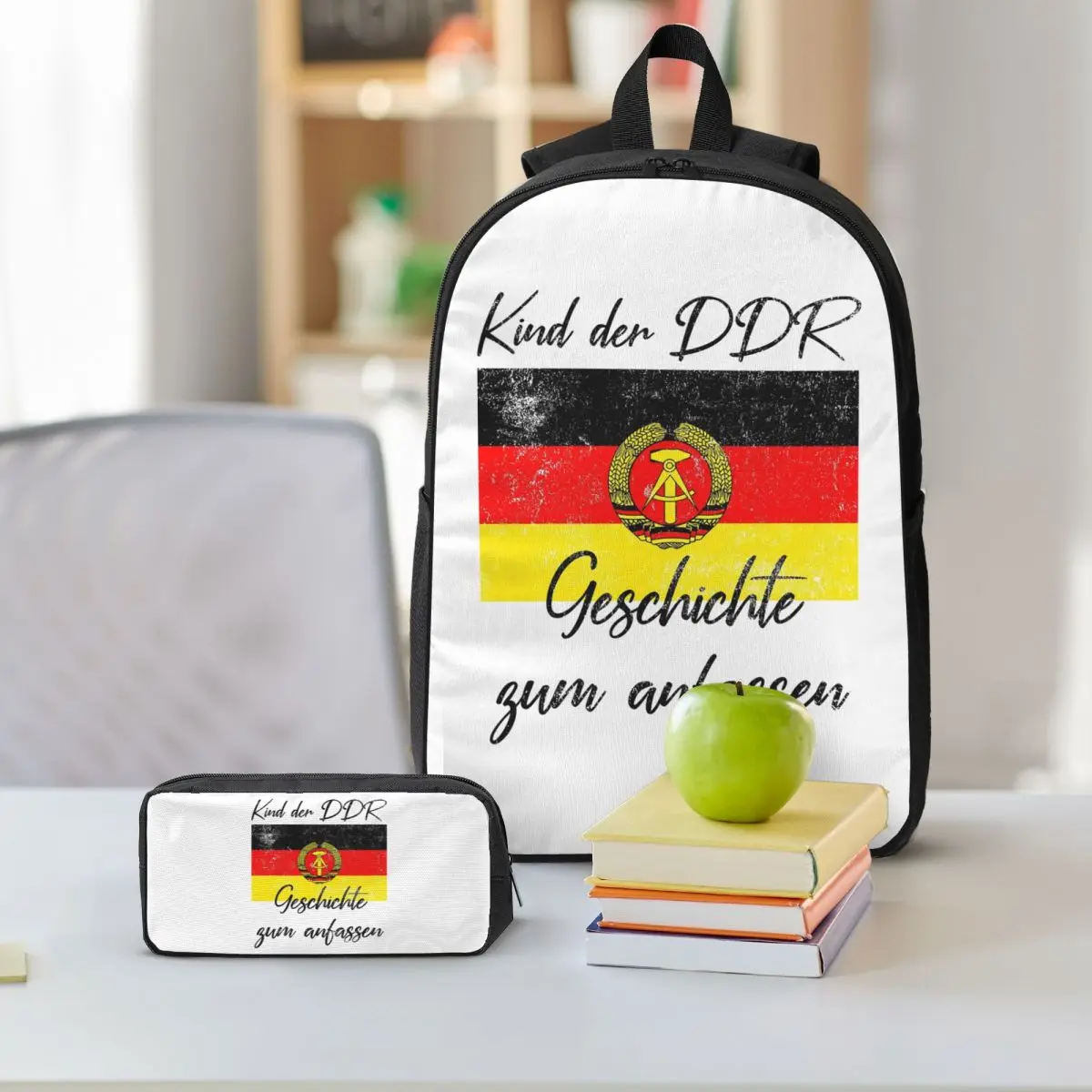 Child Of The GDR Wallfall November 9, 1989 Backpack BookBag School Bag Shoulder Bags 3ps Insulated Lunch Bag Pencil Case