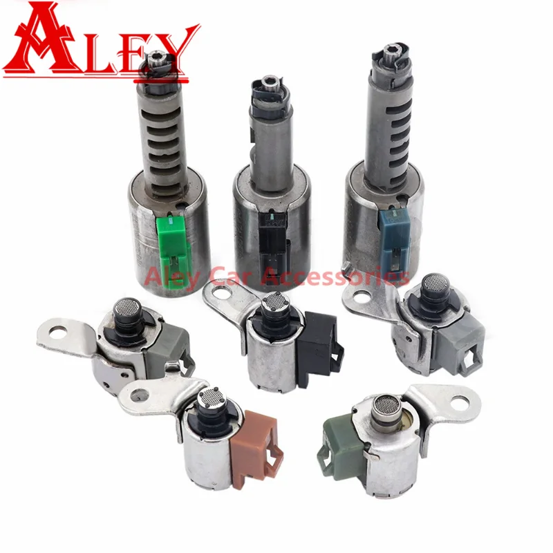 8PCS AW55 50SN AW55 51SN RE5F22A AF33 Transmission Solenoid Kit Set 04UP For Volvo C30 C70 S40 S60 For Nissan Altima Maxima