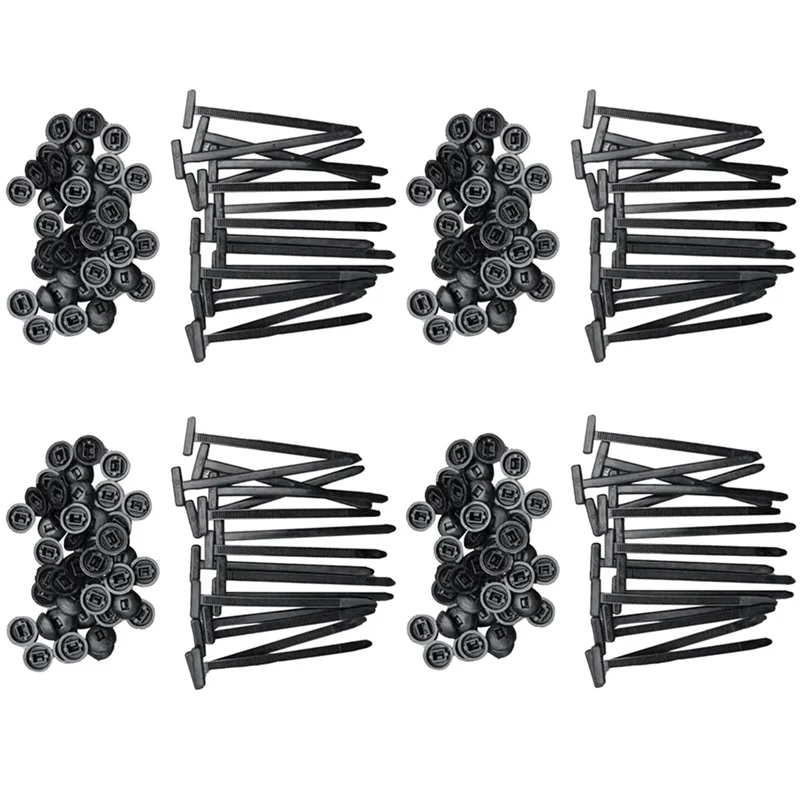 A03F-ربطات بسحاب ذاتية القفل 300 قطعة من النايلون العالمي لتثبيت وتنظيم الكابلات مع مشبك دبوس وزر #3