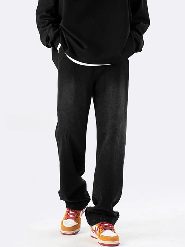 

Мужские зимние повседневные брюки Bla Fce с флисовой подкладкой, утолщенные, прямого кроя, в американском стиле High Street, широкие, длинные