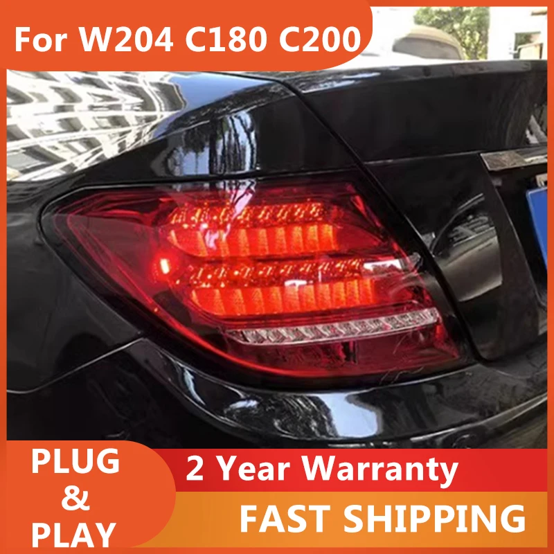 

Car Accessories for mercedes w204 tail lamp 2007-2014 Mercedes Benz C180 Taillight C200 C260 C300 DRL Fog Brake Turn Signal