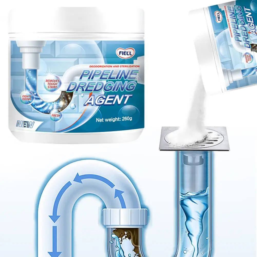 

260g Powerful Pipe Dredging Agent Kitchen Dredge Deodorant Toilet Sink Drain Cleaner Sewer Household Cleaning Tools