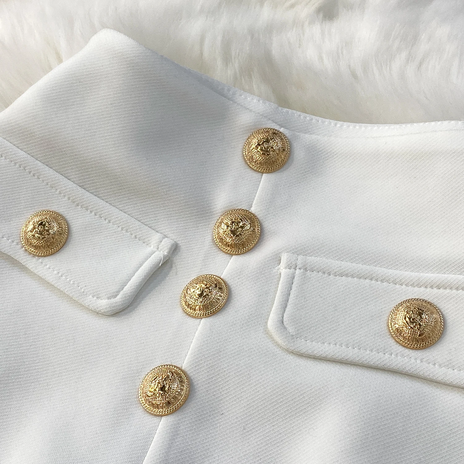 White Micro-pull Pants Women's Spring and Summer New High-waisted Metal Button Slim-fitting Mopping Trousers Drape Suit Pants