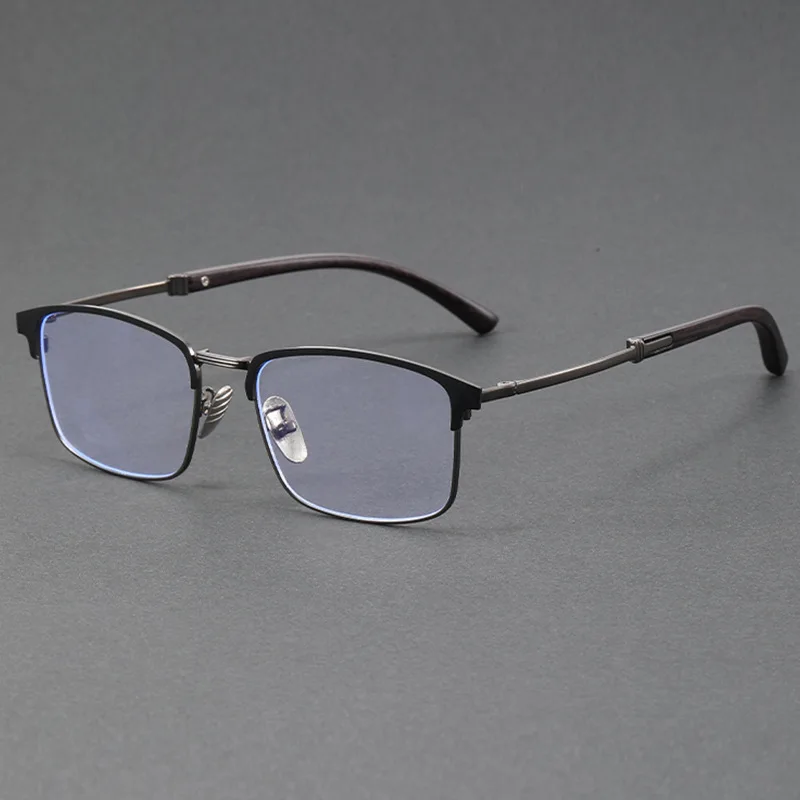 BLMUSA Simple Business Progressive Computer Prescription Glasses Men Square Frame Anti Blue Light Myopia Photochromic Eyeglasses - Image 4