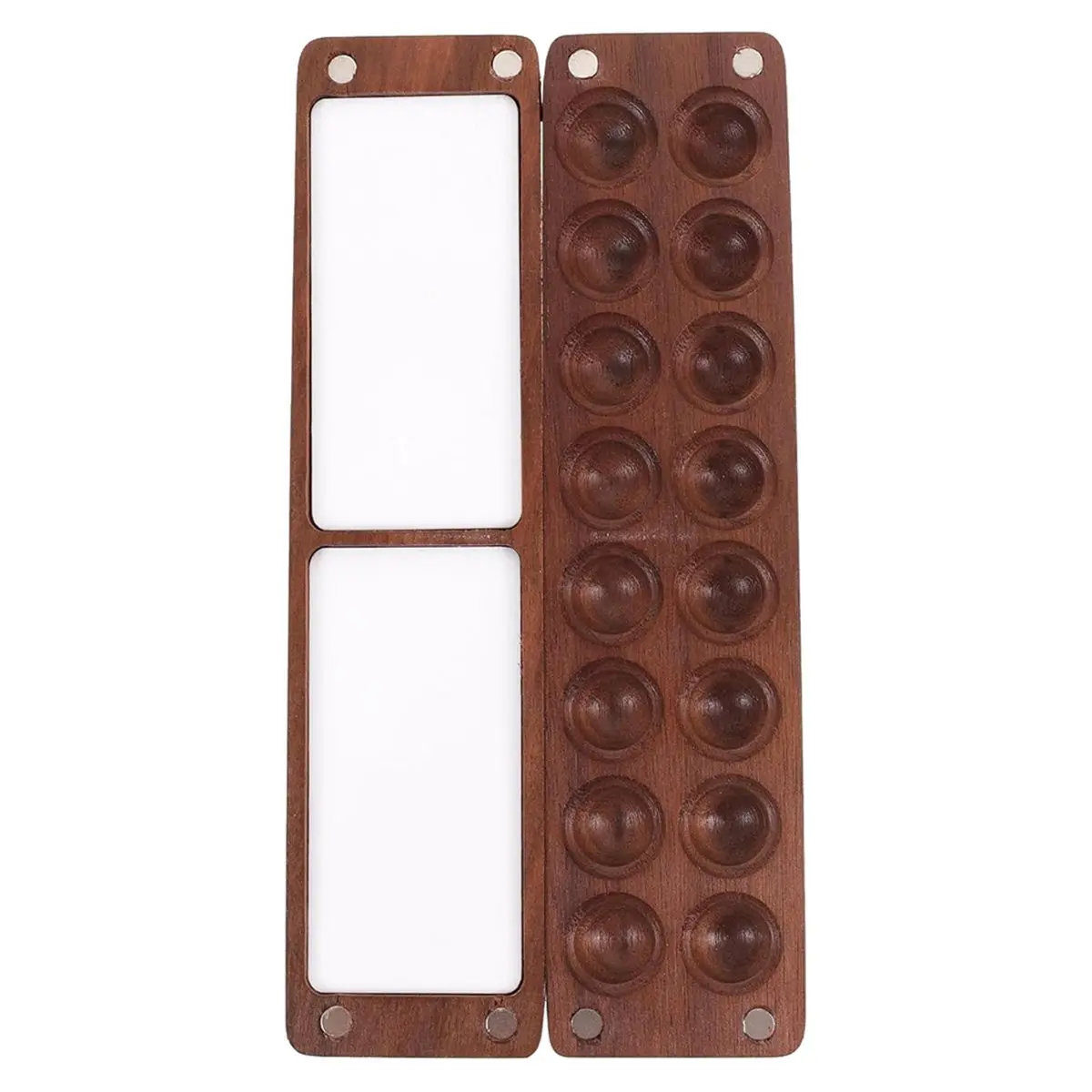 PROMOTION!Wooden Watercolor Palette Box with Lid Pigment Case for Acrylics and Gouache Airtight Travel Paint Mixing Tray