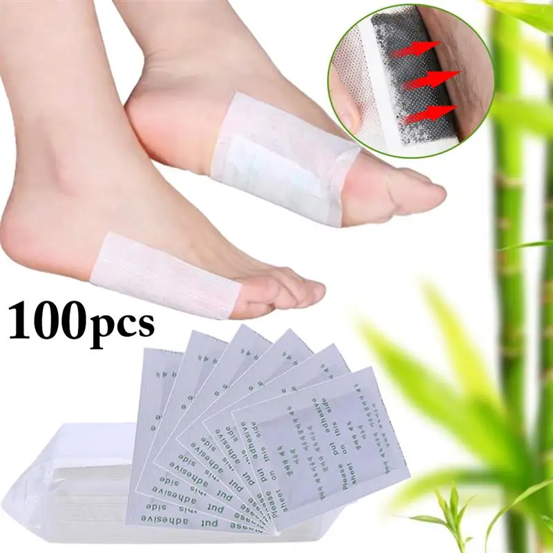 100Pcs Detox Foot Patches Relieve Stress Ginger Cleaning Pad Body Foot Care Promote Circulation Natural Ingredients Toxin-Free ﻿