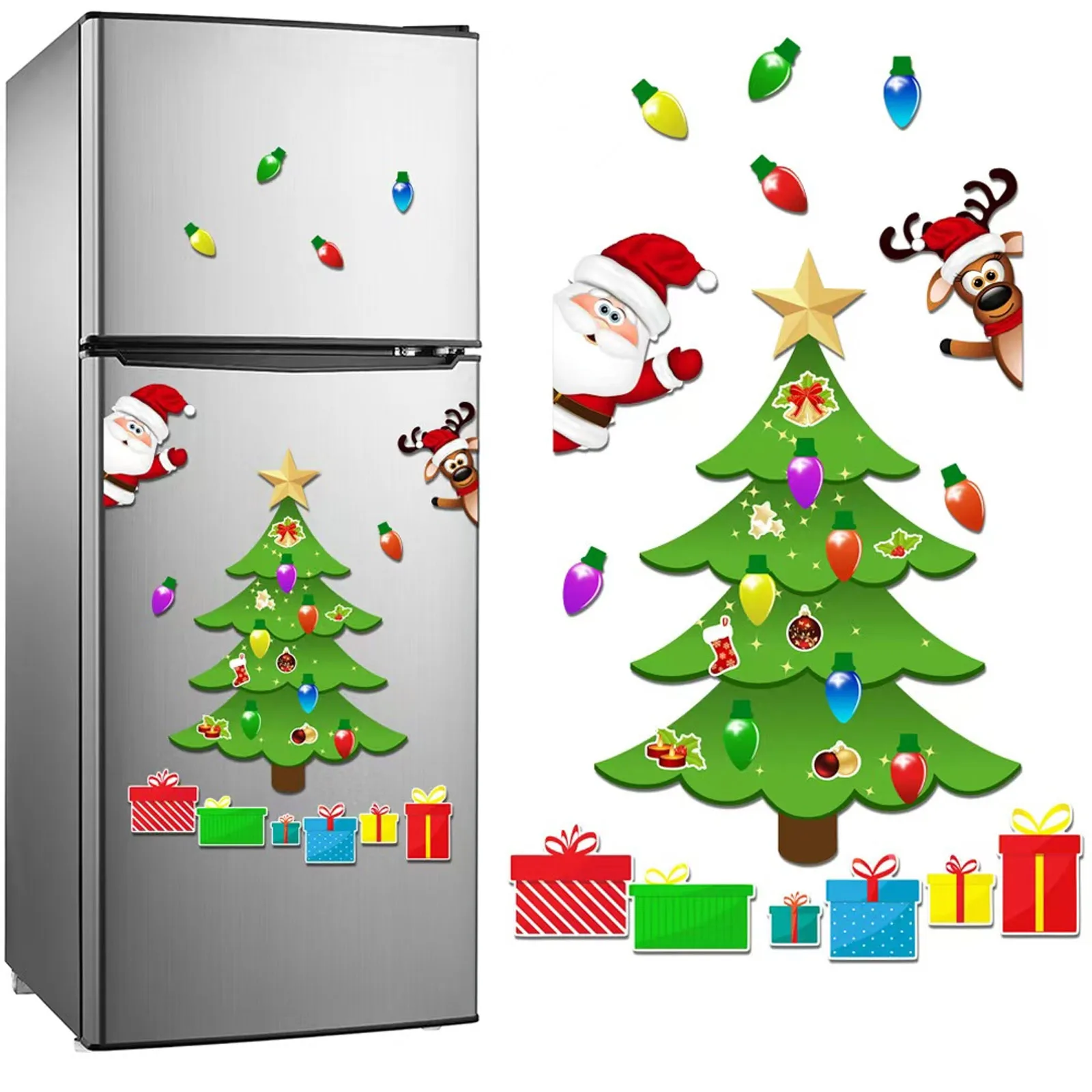 Christmas Refrigerator Magnets Suitable for Refrigerators, Whiteboard Decorative magnets Used in Classrooms, Kitchens, Offices