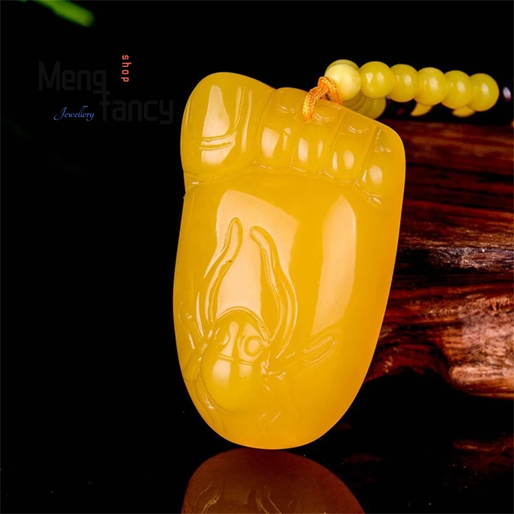 

Amber Pendants For Men And Women, Contentment And Happiness, Chicken Oil, Yellow Amber Necklace, Long Sweater Chain Elegant