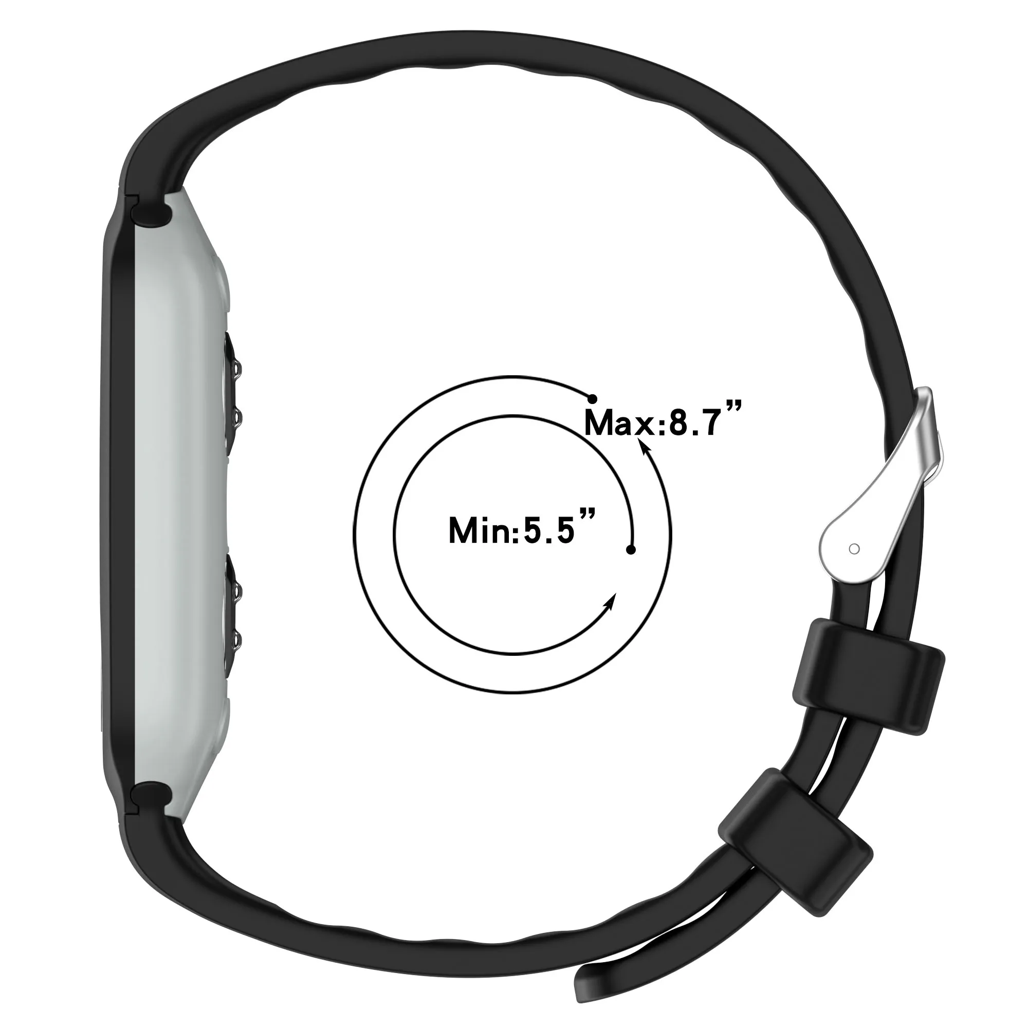 Correa de silicona para reloj inteligente EmeTerm, pulsera de repuesto deportiva suave y agradable para la piel