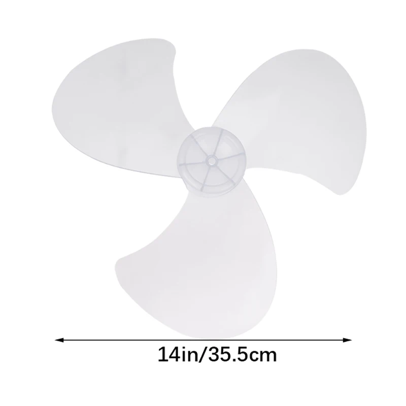 14Inch 3 Leaves Plastic Fan Blade Household Electric Fan Standing Pedestal Fan Table Fanner Blade With Nut Cover