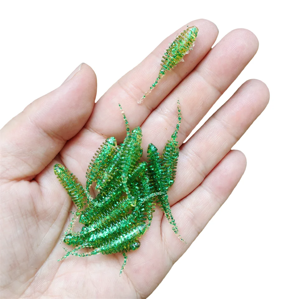 MUKUN 20PCS NEUE AJING Weicher Köder Rockfish Angeln Lockt 0,2g/3,5 cm MINI Künstliche Köder Swimbaits Jig locken Wobbler Wurm Tackle – Detail 10