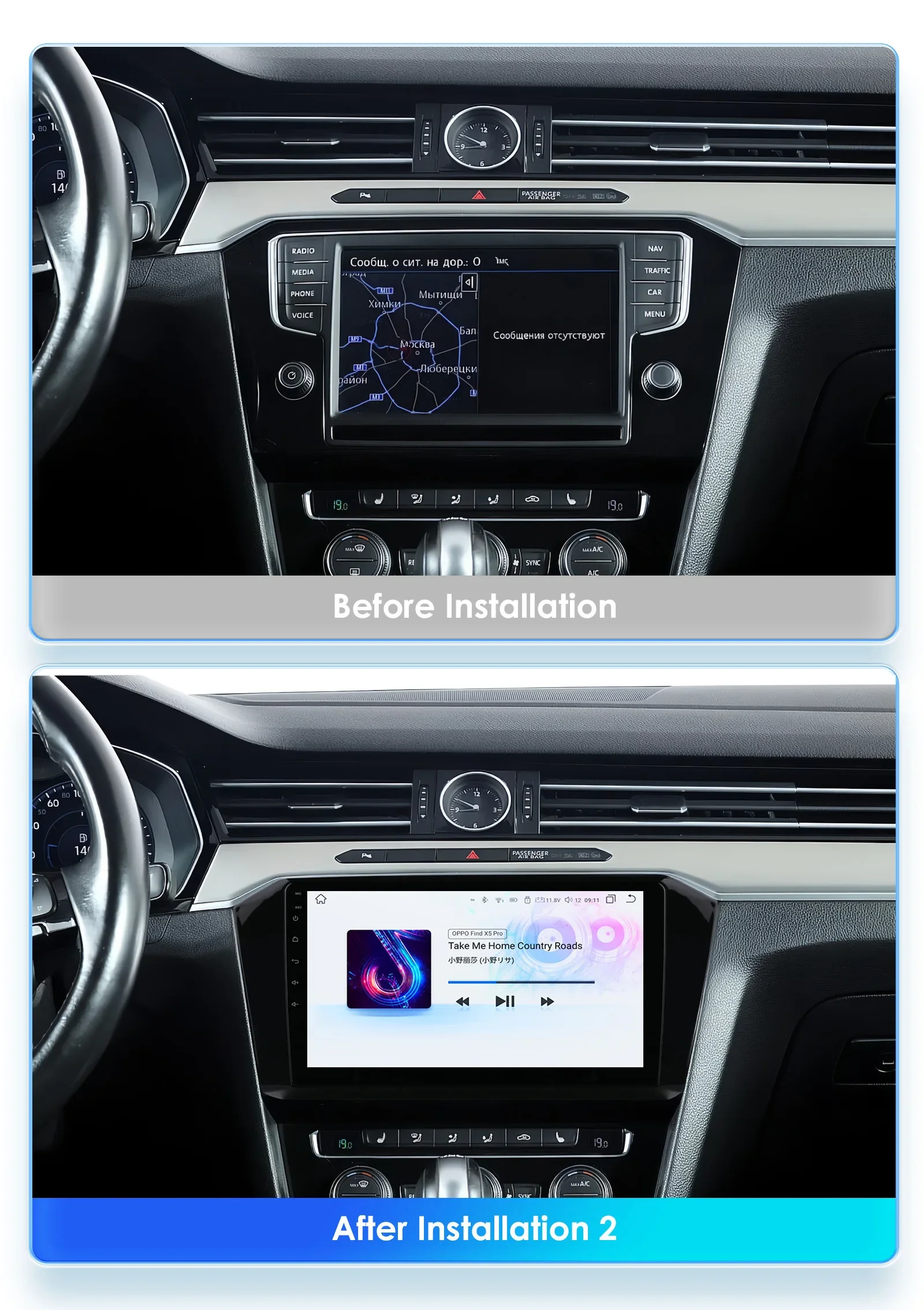 Hizpo AI Voice For VW Volkswagen Passat B8 2015-2020 Car Multimedia Player Wireless CarPlay Android Auto Radio GPS 2din Stereo