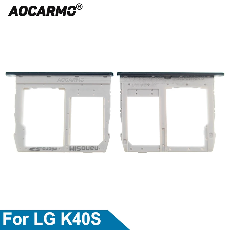 Aocarmo SIM Karte Für LG K40S SD Speicher MicroSD Halter Nano Sim Tray Slot Ersatz Teile