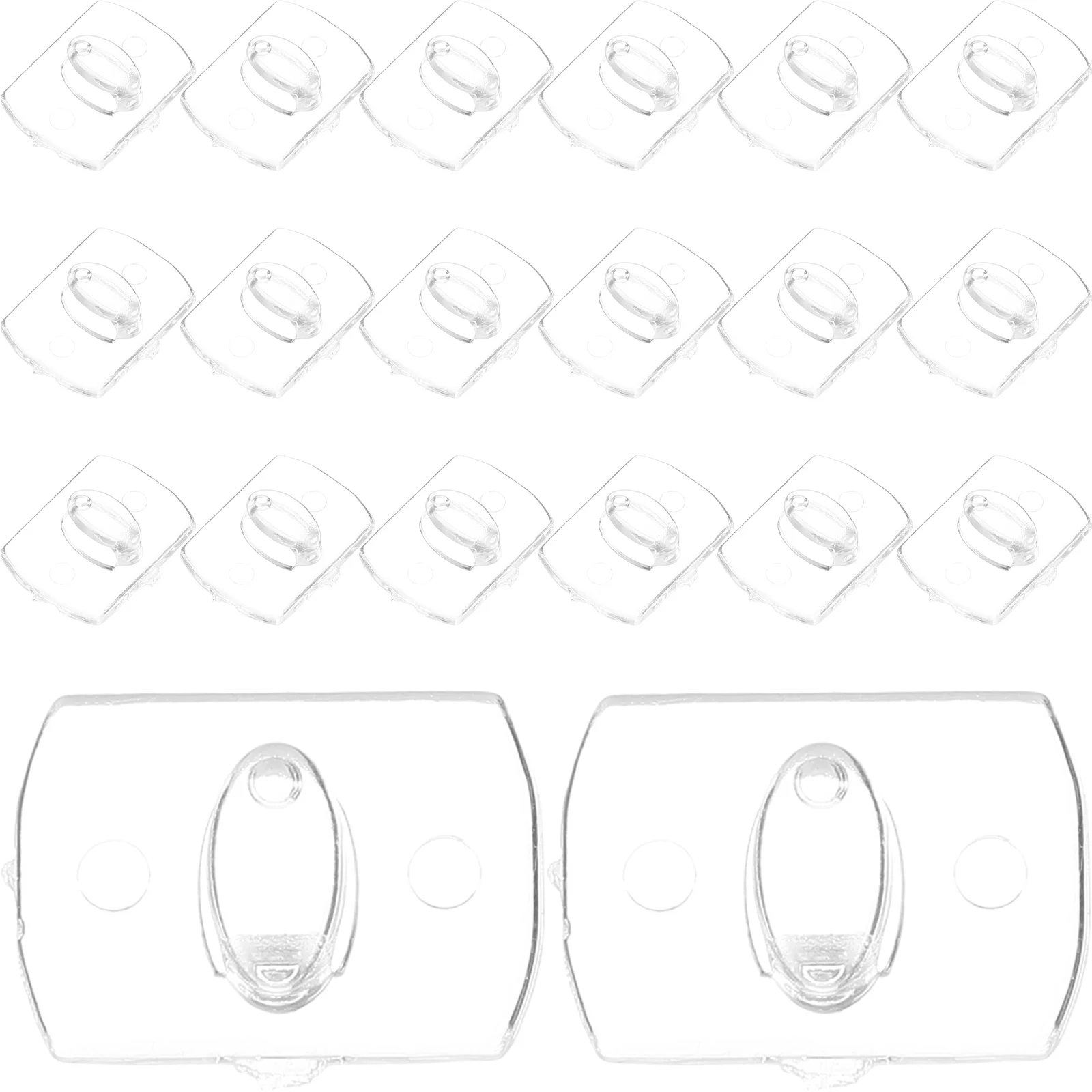 

20 Pcs Mini Hooks Light String Fixing Hangers Adhesive Lamp Hanging Wall Plastic