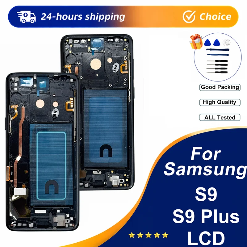 TFT For Samsung S9 G960 LCD G960N G9600 G960U With Frame Touch Screen For Samsung S9+ S9 Plus Display Digitizer Replacement Part